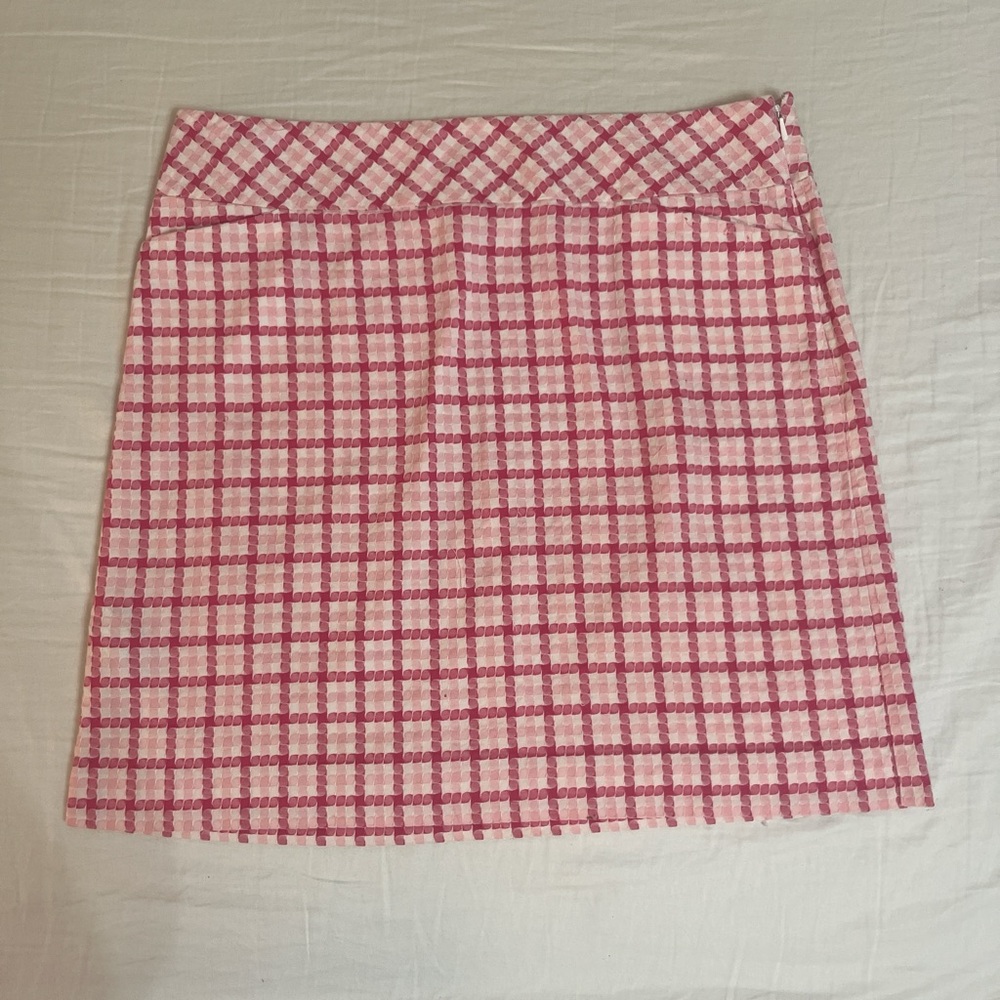 Pink Plaid Ann Taylor Loft mini skirt